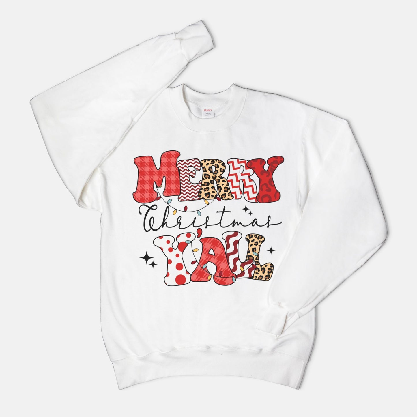 Merry Christmas Y'all Sweatshirt - Red