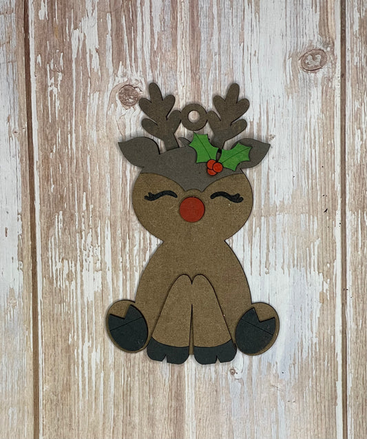 Sitting Reindeer Ornament