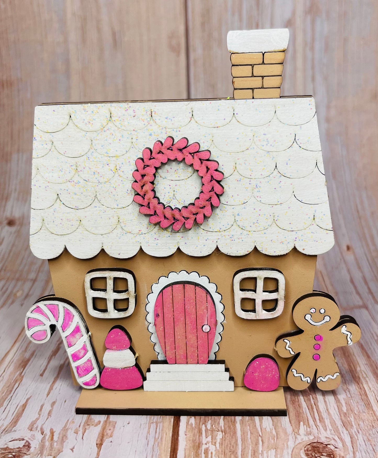 Gingerbread house shelf sitter