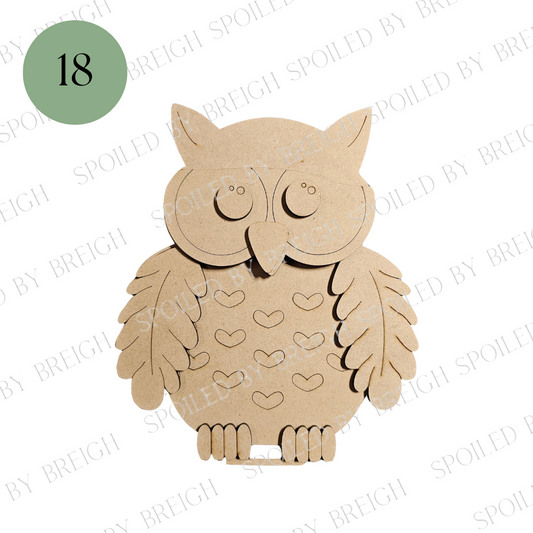 Interchangeable Hat Animal Sitter -Owl