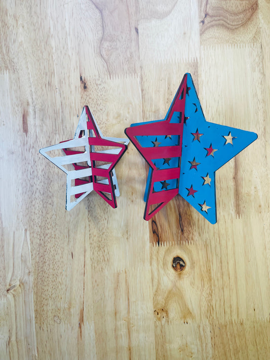 Patriotic 3D stars