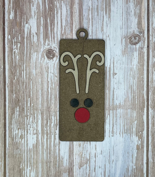 Rectangular Reindeer Ornament