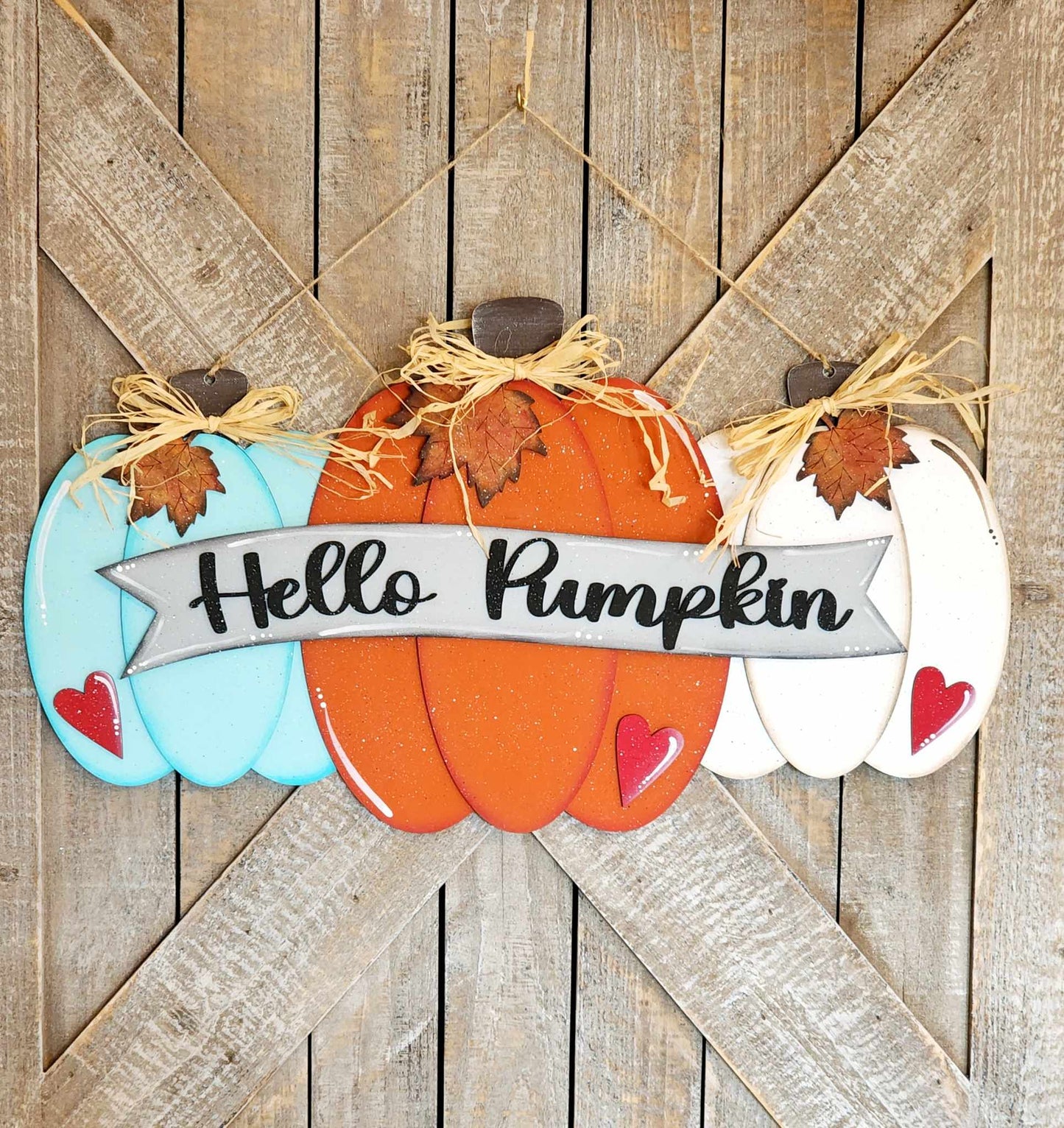 Hellow Pumpkin Door Hanger