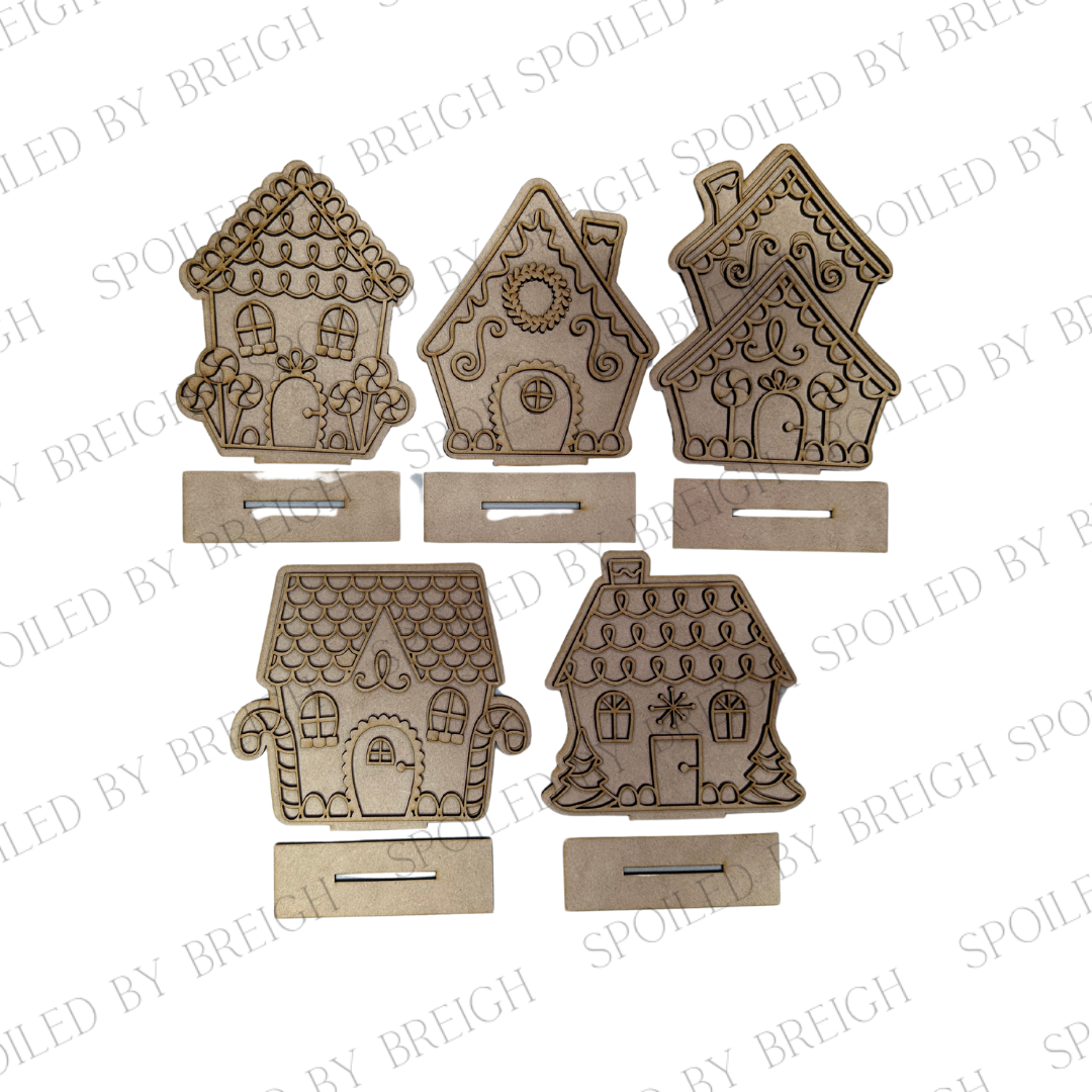 Gingerbread Houses - Set of 5