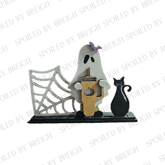 Standing ghost & cup - Shelf sitter