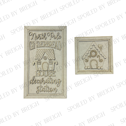 Gingerbread Decorating Station set of 2 signs