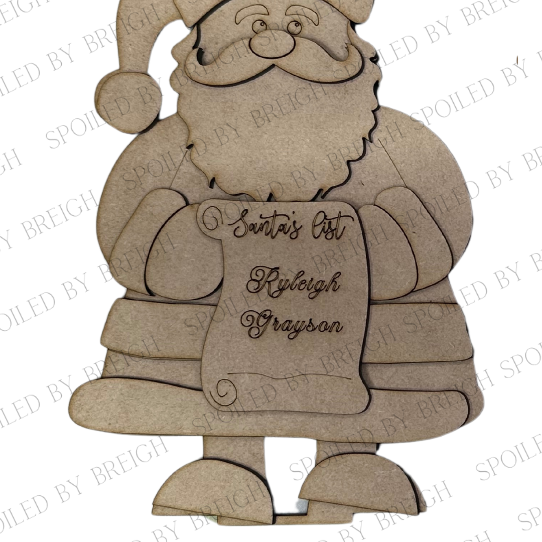 Santa's List Shelf Sitter - Customizable