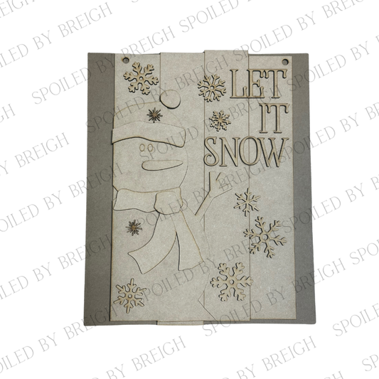 Let It Snow hanging sign