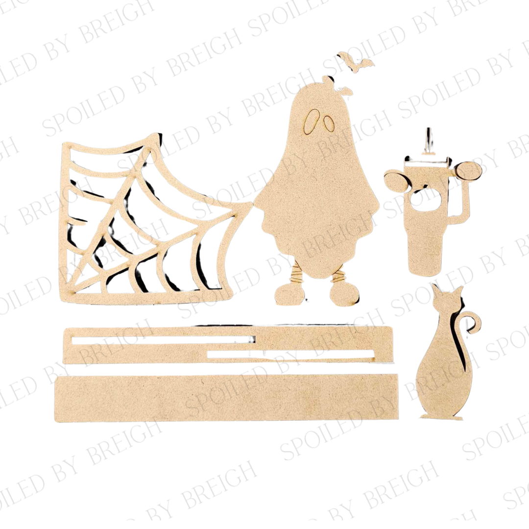 Standing ghost & cup - Shelf sitter