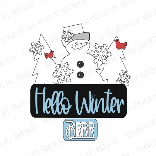 Hello winter snowman add-on