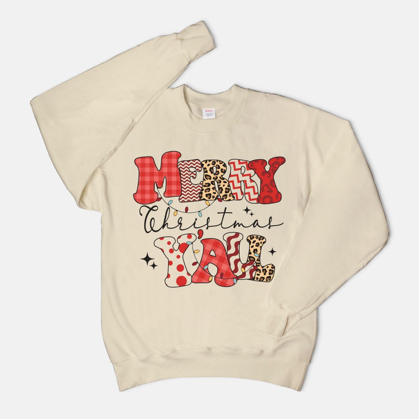 Merry Christmas Y'all Sweatshirt - Red