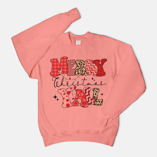 Merry Christmas Y'all Sweatshirt - Red